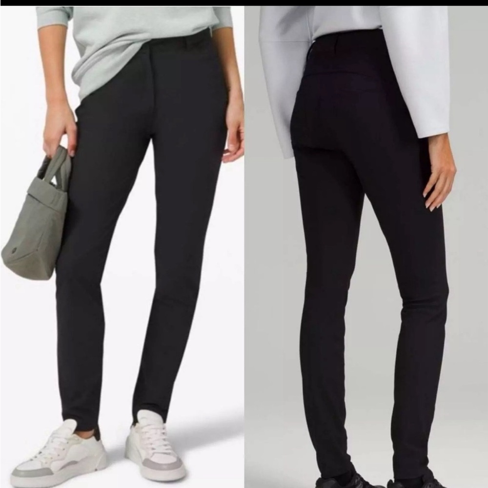 EUC Lululemon Black CITY SLEEK 5 Pocket 7/8 Pant Straight ankle Size 6